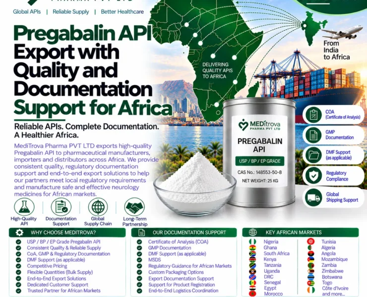 Pregabalin API Export with Quality and Documentation Support for Africa